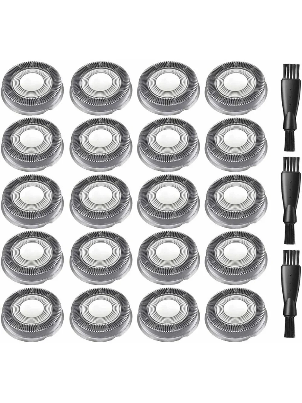 20PCS HS740 Blade Refill for Norelco Head Shaver Pro 7000 Series + 3 Brushes
